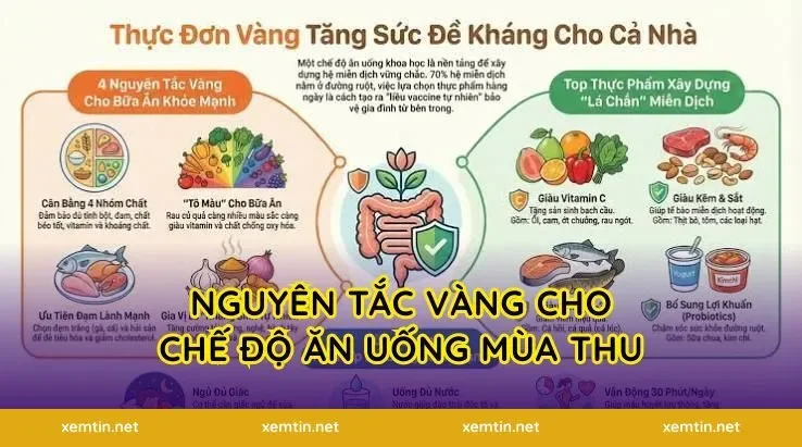 Nguyên Tắc Vàng Cho Chế Độ Ăn Uống Mùa Thu